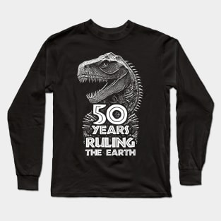 50th Anniversary - Dinosaur Lovers Birthday Long Sleeve T-Shirt